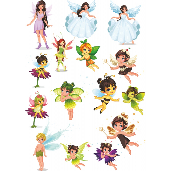 Fée Des Merveilles Vecteur Clipart Set - Enchanteur Des Fées Illustrations Fée Des Merveilles Vecteur Clipart Set - Enchanteur Des Fées Illustrations