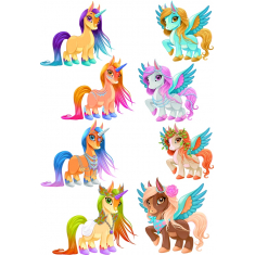 Whimsical ยูนิคอร์น Clipart งคลังสื่อ
