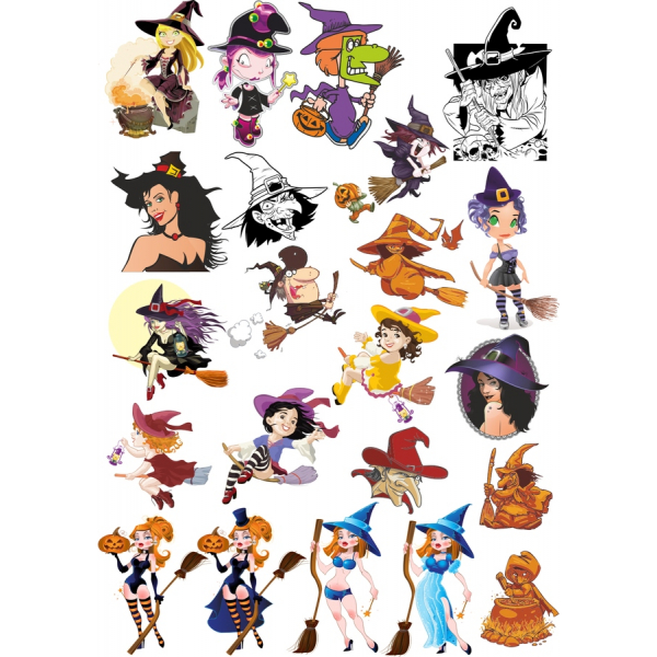 Hexe-Vektor-Clipart-Set - Bezaubernde SVG-Illustrationen für Kreative Projekte Hexe-Vektor-Clipart-Set - Bezaubernde SVG-Illustrationen für Kreative Projekte