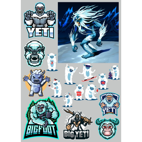 Yeti & Jeti Vektor Clipart Bundle - Szórakoztató, Játékos Minták Yeti & Jeti Vektor Clipart Bundle - Szórakoztató, Játékos Minták