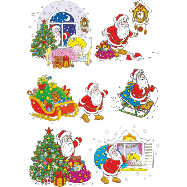 Festa Di Babbo Natale Clipart Vector Set Festa Di Babbo Natale Clipart Vector Set