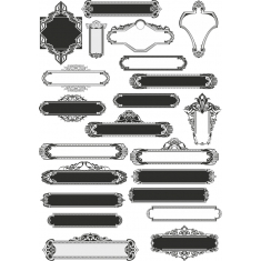 Bundel Clipart Bingkai Hiasan yang Elegan