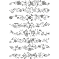 Blommig Elegans: Handgjorda Border Set