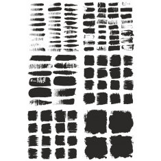 Artistic Brush Stroke Clipart Set