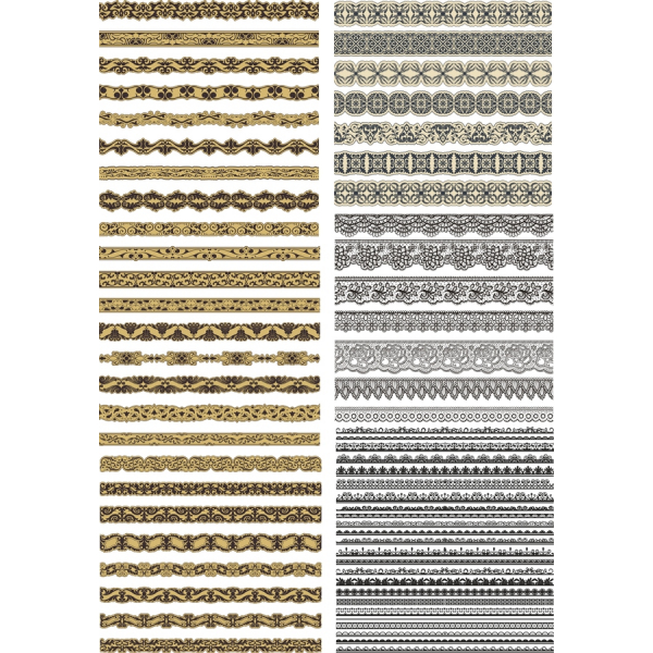 Vintage Decorative Borders Vector Clipart Bundle Vintage Decorative Borders Vector Clipart Bundle