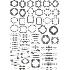 Bingkai Bunga dan Set Clipart Perbatasan