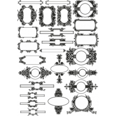 Bingkai Antik &amp; Set Label