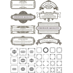 Vintage Banners Bundle - Elegant Clipart Set