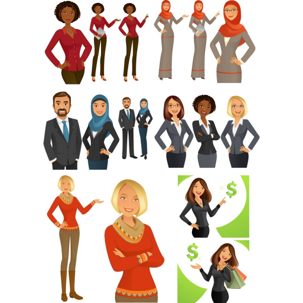 Professionisti Illustrazioni Vettoriali Bundle