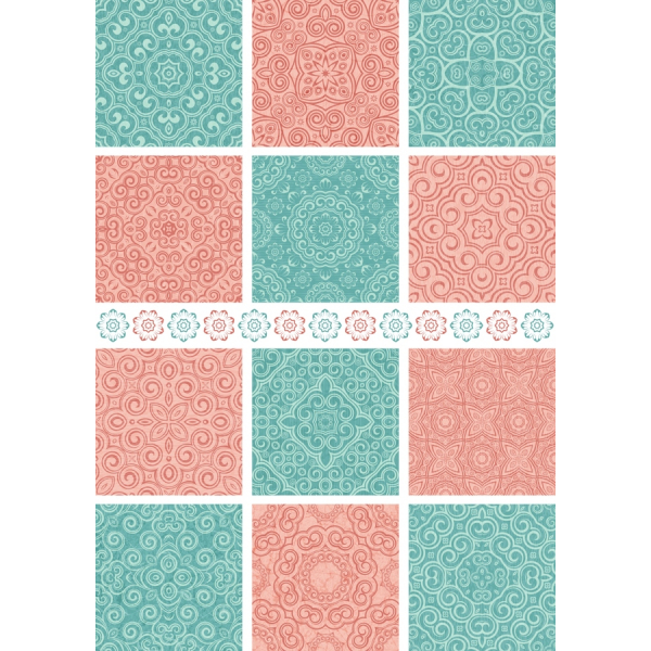 Elegantní Vzory Vector Set - Složité Kliparty Elegantní Vzory Vector Set - Složité Kliparty