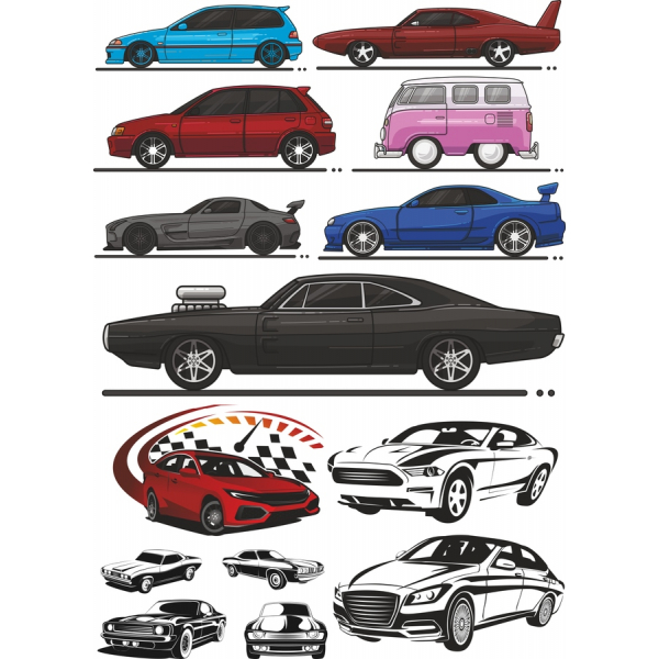 Ultimative Auto-Clipart-Vektor-Set Ultimative Auto-Clipart-Vektor-Set