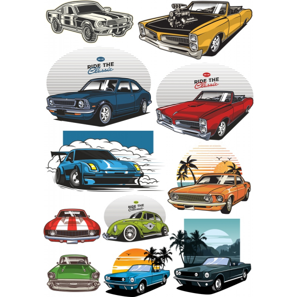 Classic Car Vettoriale Clipart Bundle Classic Car Vettoriale Clipart Bundle