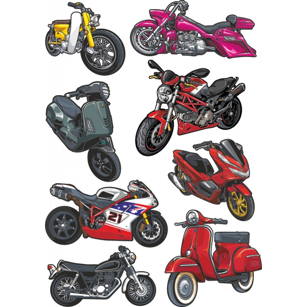 Motorrad-und Roller-Vektor-Clipart-Bundle Motorrad-und Roller-Vektor-Clipart-Bundle