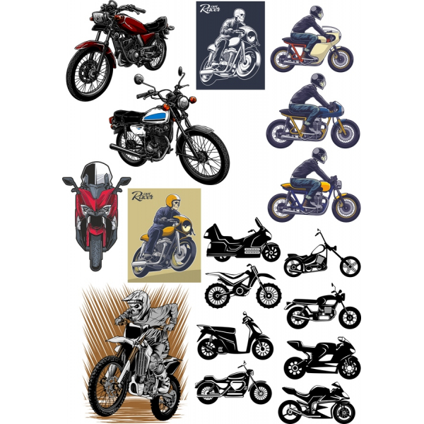 Wektor zestaw klipartów dla motocykli - jest Gotowy do pobrania Wektor zestaw klipartów dla motocykli - jest Gotowy do pobrania