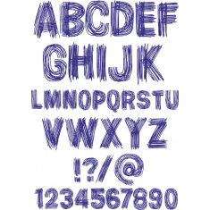 Hand-Drawn Strokes Alphabet Set