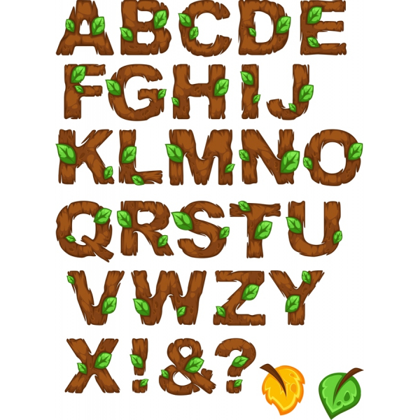 Wektor zestaw klipartów Nature ' s Alphabet Wektor zestaw klipartów Nature ' s Alphabet