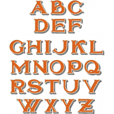 ヴィンテージスタイル文字Clipartセット-A-Zレトロな文字集