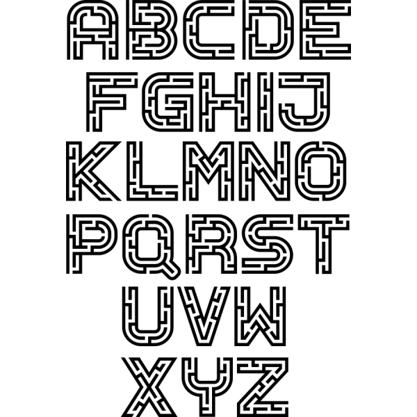 پیچ و خم Alphabet Vector نماهنگ - A-Z نامه مجموعه در SVG و PNG پیچ و خم Alphabet Vector نماهنگ - A-Z نامه مجموعه در SVG و PNG