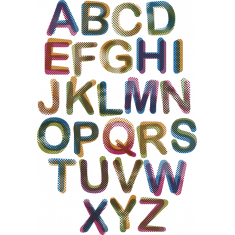 Vibrant Halftone Alphabet Clipart Set - A-Z
