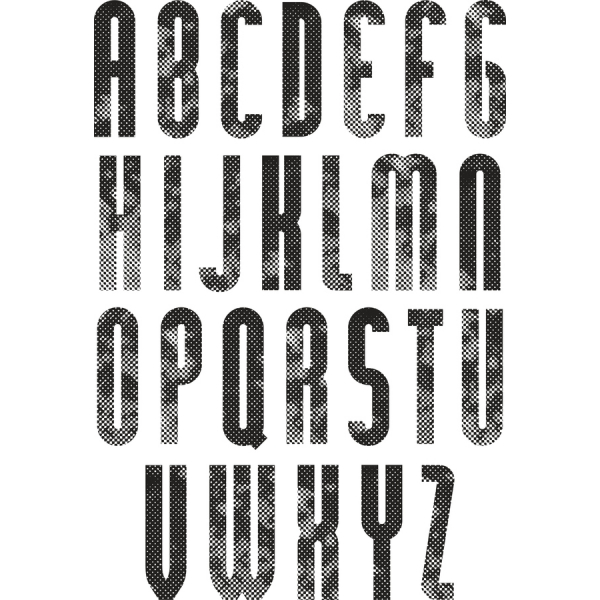 Vintage Halbton Alphabet Clipart Set - A-Z-Typografie Vintage Halbton Alphabet Clipart Set - A-Z-Typografie