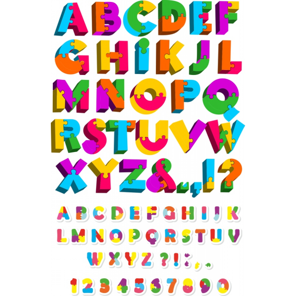ปริศนาตัวอักษร Clipart ตั้งค่า-ที่มีสีสรร 3 มิติอักษรและตัวเลข ปริศนาตัวอักษร Clipart ตั้งค่า-ที่มีสีสรร 3 มิติอักษรและตัวเลข