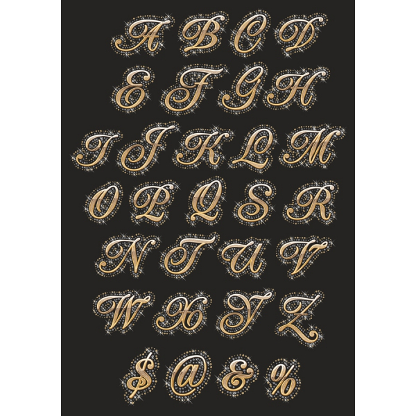 Gold Glitter Lettering Vector Bundle Gold Glitter Lettering Vector Bundle