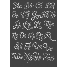 ดานดำ Calligraphy ตัวอักษร Clipart ตั้งค่า