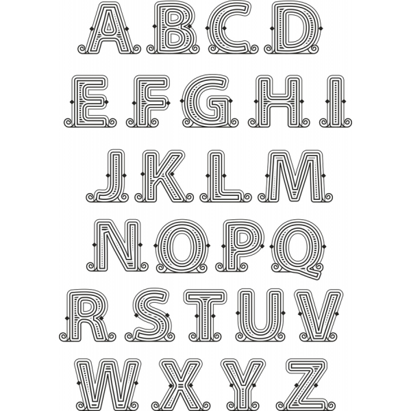 Fensi Abecedu Clipart Set - Vektor Ilustracije A-Z Fensi Abecedu Clipart Set - Vektor Ilustracije A-Z