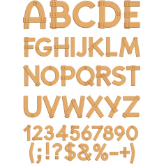 Wooden Alphabet and Symbols Set