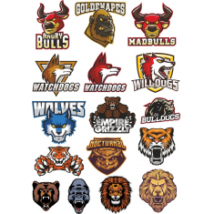 Wildes Tier Logos Bundle