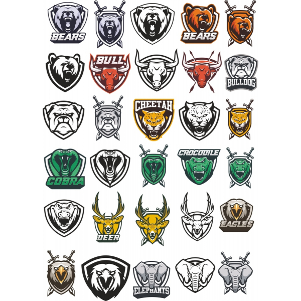 Dyr Maskotter Vektor Clipart Bundt Dyr Maskotter Vektor Clipart Bundt