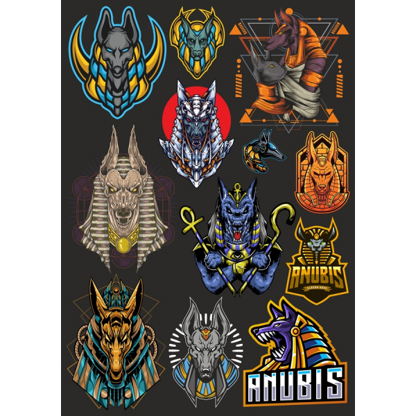 Anubis เว็กเตอ Clipart ตั้งค่า-อียิปต์โบราณแรงบันดาลใจ Illustrations Anubis เว็กเตอ Clipart ตั้งค่า-อียิปต์โบราณแรงบันดาลใจ Illustrations