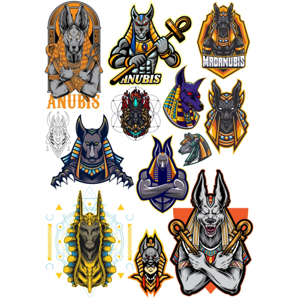 Anubis Vector Clipart Set - 12 Unique Illustrations Anubis Vector Clipart Set - 12 Unique Illustrations