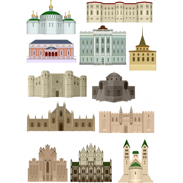 Architectural วยความมหัศจรรย์เว็กเตอ Clipart สวมเสื้อกันหนาวได้ Architectural วยความมหัศจรรย์เว็กเตอ Clipart สวมเสื้อกันหนาวได้