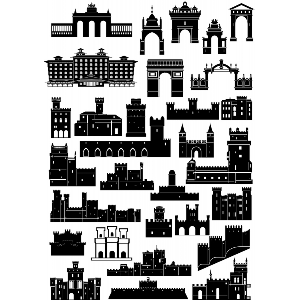 Vector Architecture Clipart Bundle - Stunning Silhouette Illustrations Vector Architecture Clipart Bundle - Stunning Silhouette Illustrations