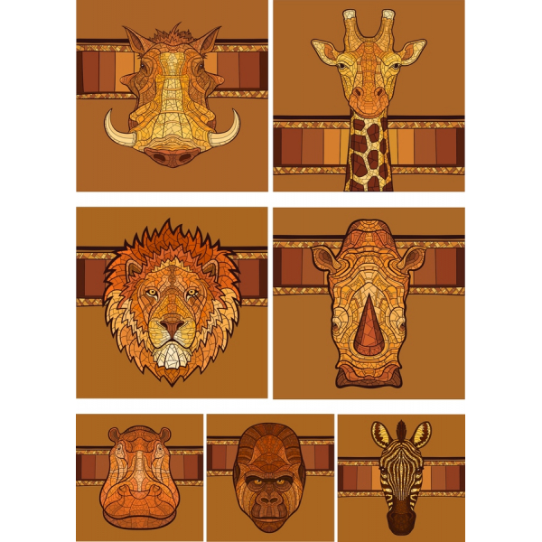 Wildlife Mosaic Clipart Bundle Wildlife Mosaic Clipart Bundle