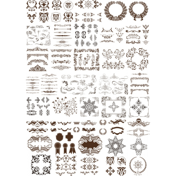 แห่งเหล่าอัศวินราชินีและอสร Ornaments เว็กเตอ Clipart ตั้งค่า แห่งเหล่าอัศวินราชินีและอสร Ornaments เว็กเตอ Clipart ตั้งค่า