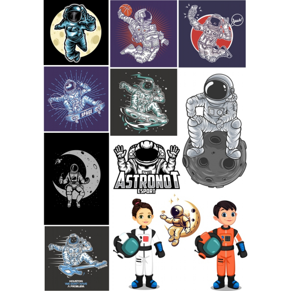 Astronaut Adventure Vector Illustrations Bundle Astronaut Adventure Vector Illustrations Bundle