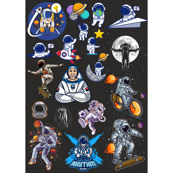 Astronauta A Tema Vettoriali Illustrazioni Astronauta A Tema Vettoriali Illustrazioni