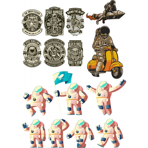 Ruimte-thema Vector Illustraties Collectie