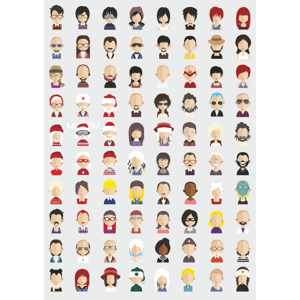 Diverses Caractère Vectoriel Des Avatars De La Collection