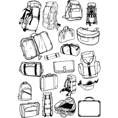 Borsa Versatile &amp; Zaino Clipart Collezione