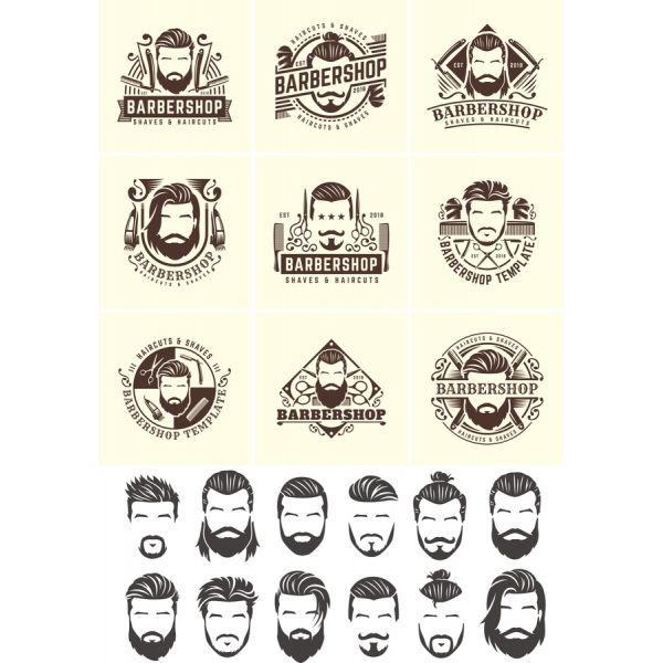 Frizerie Vector Clipart Pachet Frizerie Vector Clipart Pachet