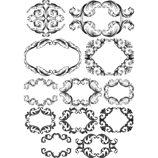 المزخرفة Clipart مجموعة إطارات المزخرفة Clipart مجموعة إطارات