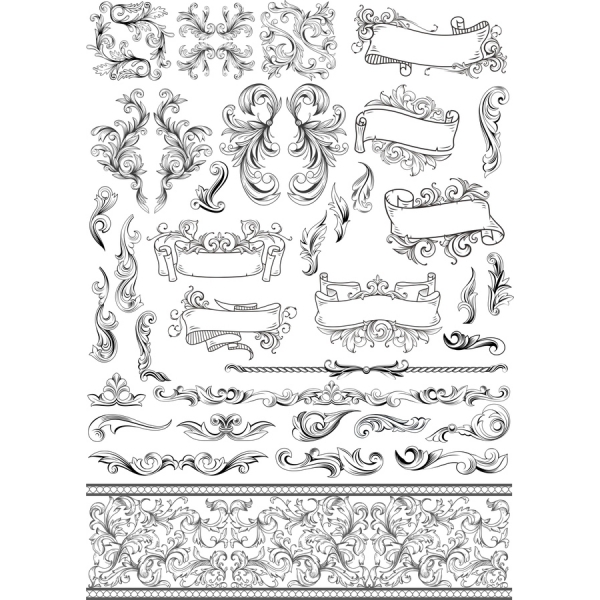 Eleganti e Decorativi Clipart Vector Set - SVG & PNG Bundle Eleganti e Decorativi Clipart Vector Set - SVG & PNG Bundle