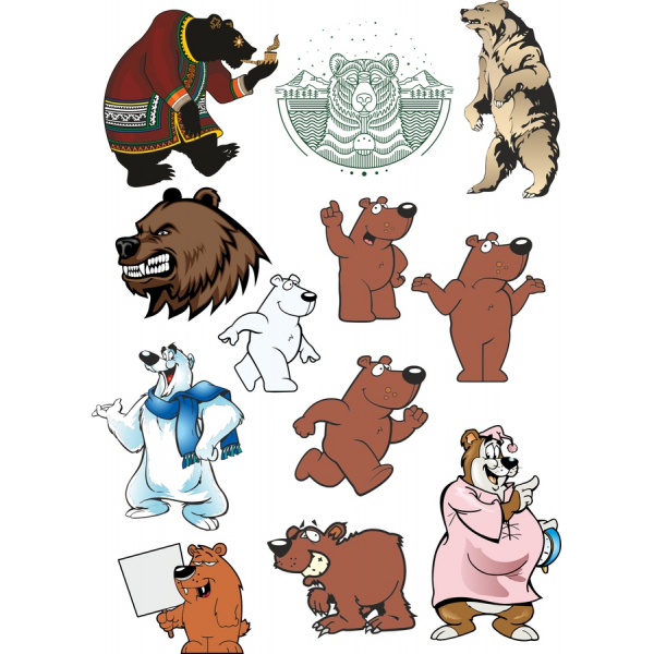 Orso Illustrazioni Vettoriali Bundle - Giocoso e Dettagliate Clipart Orso Illustrazioni Vettoriali Bundle - Giocoso e Dettagliate Clipart
