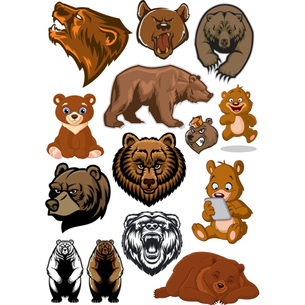 Bjørn Vektor Clipart Bundle - SVG & PNG Illustrationer Bjørn Vektor Clipart Bundle - SVG & PNG Illustrationer