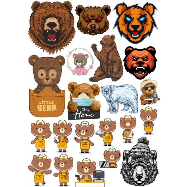 หมีเว็กเตอ Clipart สวมเสื้อกันหนาวได้-30 ยูนิค Illustrations หมีเว็กเตอ Clipart สวมเสื้อกันหนาวได้-30 ยูนิค Illustrations