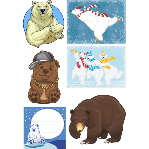 Fermecător Iarna Bear Vector Ilustrații Pachet Fermecător Iarna Bear Vector Ilustrații Pachet