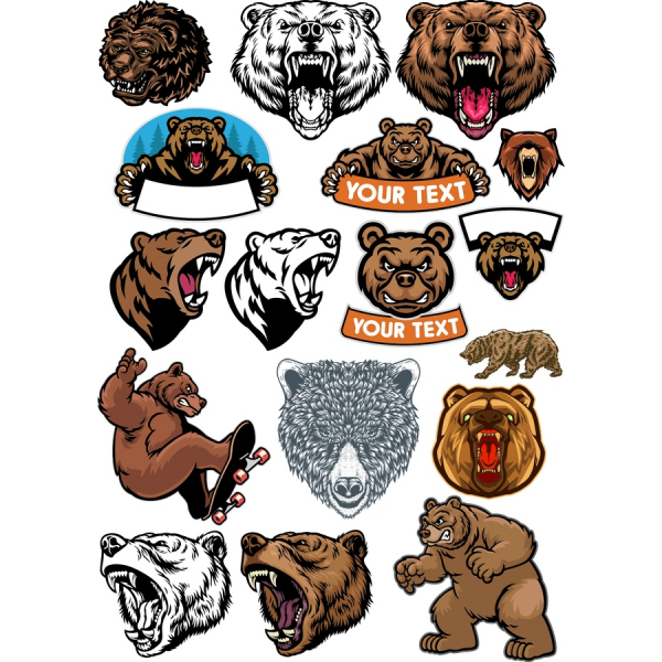 Bear Vector Clipart Bundle - High-Quality Illustrations for Creative Projects Bear Vector Clipart Bundle - High-Quality Illustrations for Creative Projects